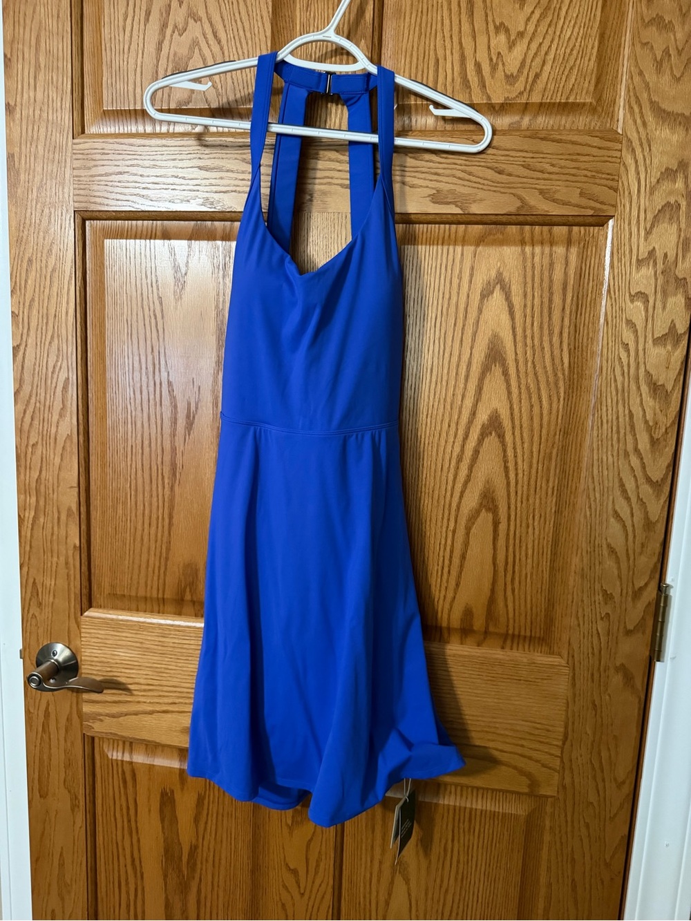 HALARA Royal Blue Halter Mini Dress